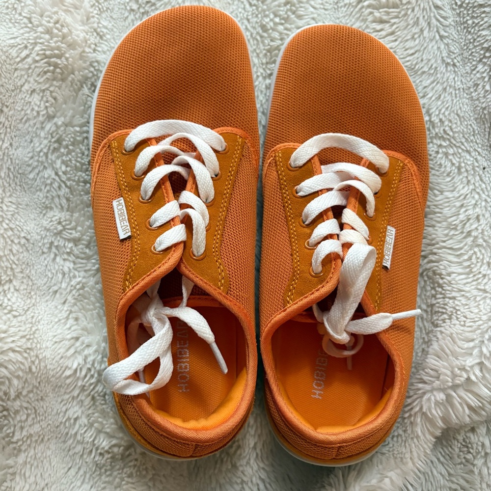 HOBIBEAR Barefoot Minimalist Shoes Unisex Zero Drop Orange Sneaker  M9 W11